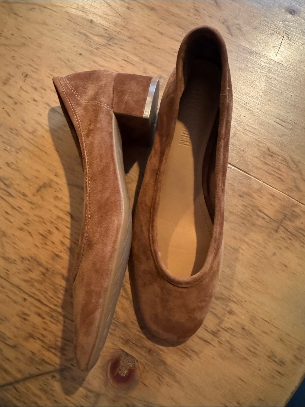 NWOT Steve Madden faun suede genuine leather ballet slipper/heel